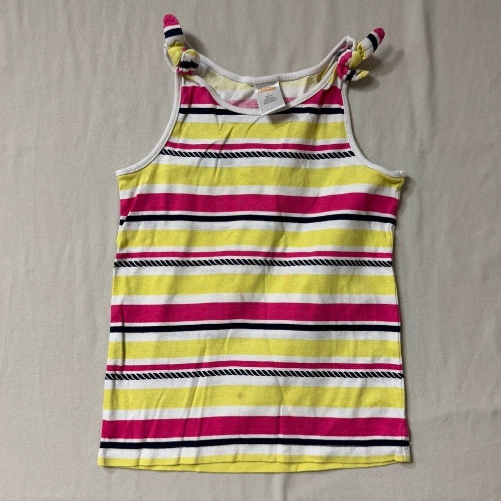 Gymboree Tank Top Girls 6 Rainbow Sleeveless Striped Print Summer Preppy Beach